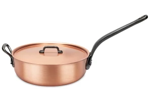 Classical Range 28cm Copper Saucier Pan with Cast Iron Handle and Helper Handle — 3