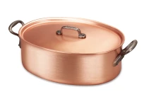 Classical Range 30 x 20cm Oval Copper Casserole with Cast Iron Handles — 2