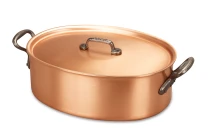 Classical Range 30 x 20cm Oval Copper Casserole with Cast Iron Handles — 2
