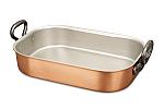 Classical Range 35 x 23cm Copper Roasting Pan with Cast Iron Handles