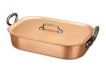 Classical Range 35 x 23cm Copper Roasting Pan with Cast Iron Handles — 2