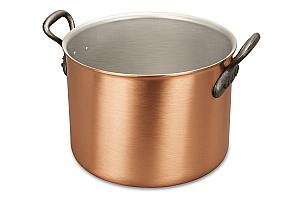 Classical Range 24cm Copper Cauldron with Cast Iron Handles