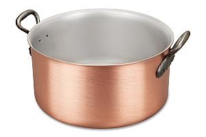 Classical Range 28cm Copper Cauldron with Cast Iron Handles