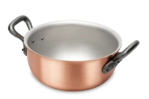 Classical Range 16cm Copper Stew Pan with Cast Iron Handles — 1