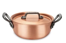 Classical Range 16cm Copper Stew Pan with Cast Iron Handles — 3