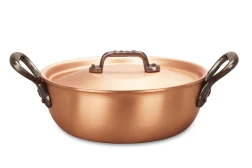Classical Range 20cm Copper Stew Pan with Cast Iron Handles — 3