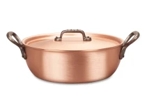 Classical Range 24cm Copper Stew Pan with Cast Iron Handles — 3