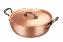 Classical Range 24cm Copper Stew Pan with Cast Iron Handles — 2