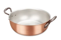 Classical Range 24cm Copper Stew Pan with Cast Iron Handles — 1