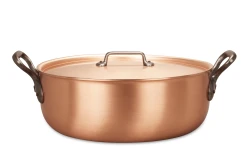 Classical Range 32cm Copper Stew Pan with Cast Iron Handles — 3