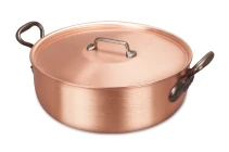 Classical Range 32cm Copper Stew Pan with Cast Iron Handles — 2