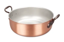 Classical Range 32cm Copper Stew Pan with Cast Iron Handles — 1