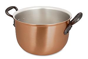 Classical Range 20cm Copper Pot au Feu with Cast Iron Handles