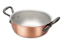 Classical Range 18cm Copper Stew Pan with Cast Iron Handles — 1