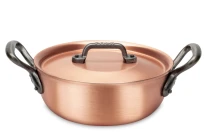 Classical Range 18cm Copper Stew Pan with Cast Iron Handles — 3