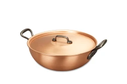 Klassische Serie 24 cm Risottopfanne aus Kupfer mit gusseisernen Schlaufengriffen — 2