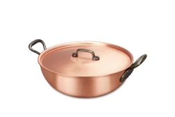 Classical Range 24cm Copper Risotto Pan with Cast Iron Loop Handles — 2