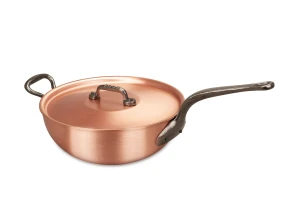 Classical Range 24cm Copper Risotto Pan with Cast Iron Handle and Helper Handle  — 2