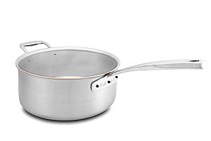 Copper Coeur 24cm Saucepan with Stainless Steel Handle and Helper Handle - Induction Compatible