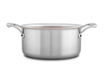 Copper Coeur 18cm Casserole with Stainless Steel Handles - Induction Compatible — 3
