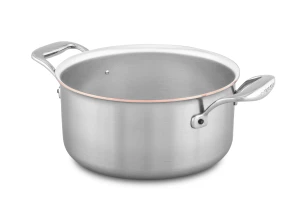 Copper Coeur 18cm Casserole with Stainless Steel Handles - Induction Compatible — 1