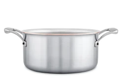 Copper Coeur 24cm Casserole with Stainless Steel Handles - Induction Compatible — 3