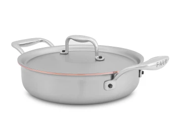 Copper Coeur 20cm Rondeau with Stainless Steel Handles - Induction Compatible — 2