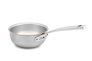 Copper Coeur 16cm Saucier Pan with Stainless Steel Handle - Induction Compatible
