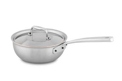 Copper Coeur 18cm Saucier Pan with Stainless Steel Handle - Induction Compatible — 2