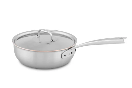 Copper Coeur 24cm Saucier Pan with Stainless Steel Handle - Induction Compatible — 2