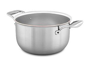 Copper Coeur 20cm Pot au Feu with Stainless Steel Handles - Induction Compatible