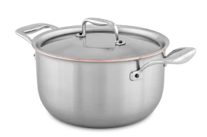Copper Coeur 20cm Pot au Feu with Stainless Steel Handles - Induction Compatible — 2