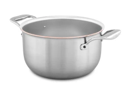 Copper Coeur 20cm Pot au Feu with Stainless Steel Handles - Induction Compatible — 1