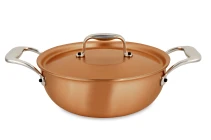 Signature Range 20cm Copper Stew Pan with Stainless Steel Handles — 3
