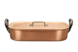 Classical Range 35 x 23cm Copper Roasting Pan with Cast Iron Handles — 3