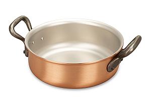 Classical Range 16cm Copper Rondeau with Cast Iron Handles