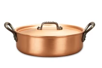 Classical Range 24cm Copper Rondeau with Cast Iron Handles — 3