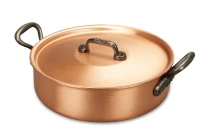 Classical Range 24cm Copper Rondeau with Cast Iron Handles — 2
