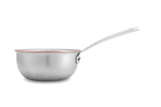 Copper Coeur 16cm Saucier Pan with Stainless Steel Handle - Induction Compatible — 3