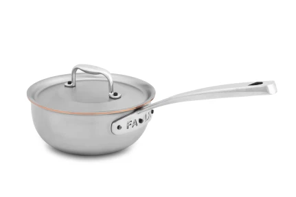 Copper Coeur 16cm Saucier Pan with Stainless Steel Handle - Induction Compatible — 2