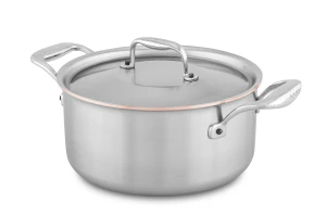 Copper Coeur 20cm Casserole with Stainless Steel Handles - Induction Compatible — 2