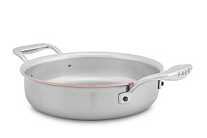Copper Coeur 20cm Rondeau with Stainless Steel Handles - Induction Compatible
