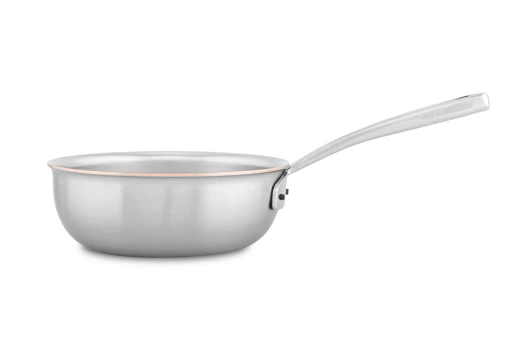 Copper Coeur 20cm Saucier Pan with Stainless Steel Handle - Induction Compatible — 3