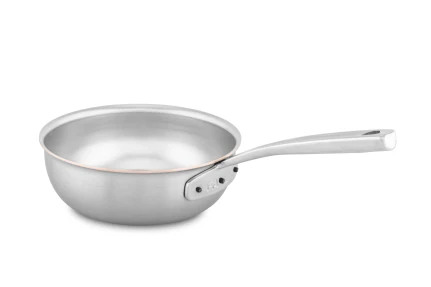 Copper Coeur 20cm Saucier Pan with Stainless Steel Handle - Induction Compatible — 1