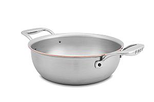 Copper Coeur 20cm Stew Pan with Stainless Steel Handles - Induction Compatible
