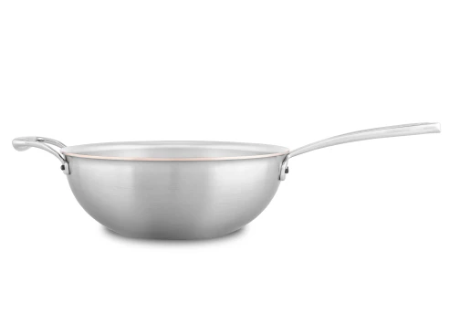 Copper Coeur 24cm Risotto Pan with Stainless Steel Handle and Helper Handle - Induction Compatible — 3