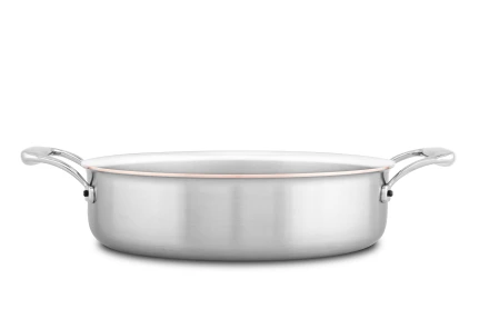 Copper Coeur 28cm Rondeau with Stainless Steel Handles - Induction Compatible — 3