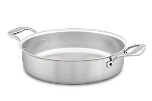 Copper Coeur 28cm Rondeau with Stainless Steel Handles - Induction Compatible