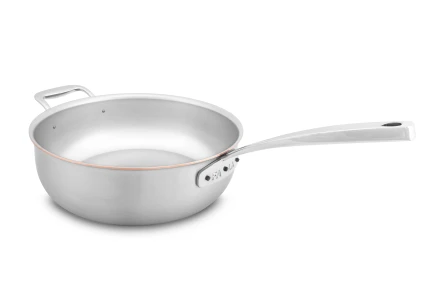 Copper Coeur 28cm Saucier Pan with Stainless Steel Handle and Helper Handle - Induction Compatible — 1