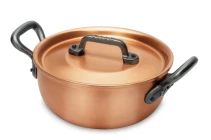 Classical Range 16cm Copper Stew Pan with Cast Iron Handles — 2